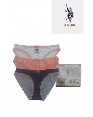 Набор трусиков 3 пары 66063.ORANGE/WHITE/BLUE